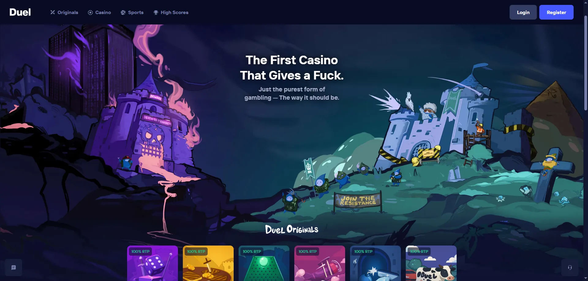 Duel Casino glavna stranica i pregled ponuda za igrače